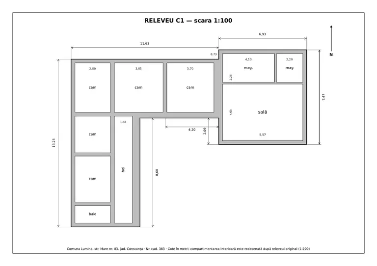 Teren – De Vânzare – Lumina – metri patrati – Când teren în comuna Lumina, pe Strada Mare nr. 83