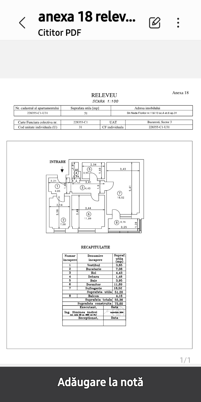 Apartament – De Vânzare – București Sectorul 1 – 2 – camere – Vând apartament două camere