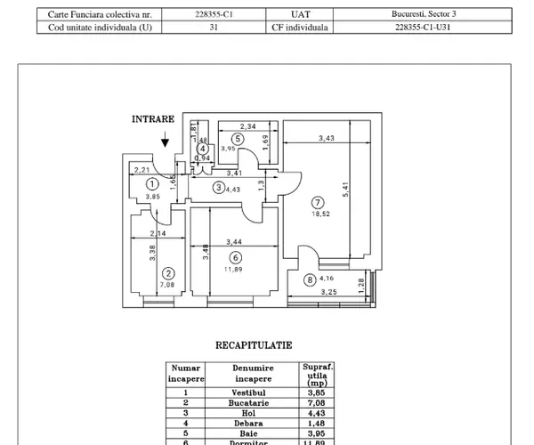 Apartament – De Vânzare – București Sectorul 1 – 2 – camere – Vând apartament două camere