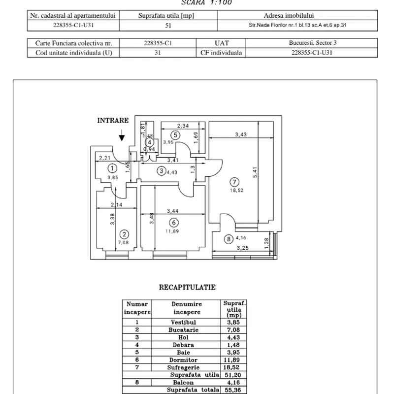 Apartament – De Vânzare – București Sectorul 1 – 2 – camere – Vând apartament două camere