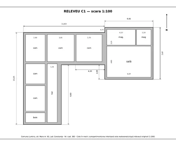 Teren – De Vânzare – Lumina – metri patrati – Când teren în comuna Lumina, pe Strada Mare nr. 83
