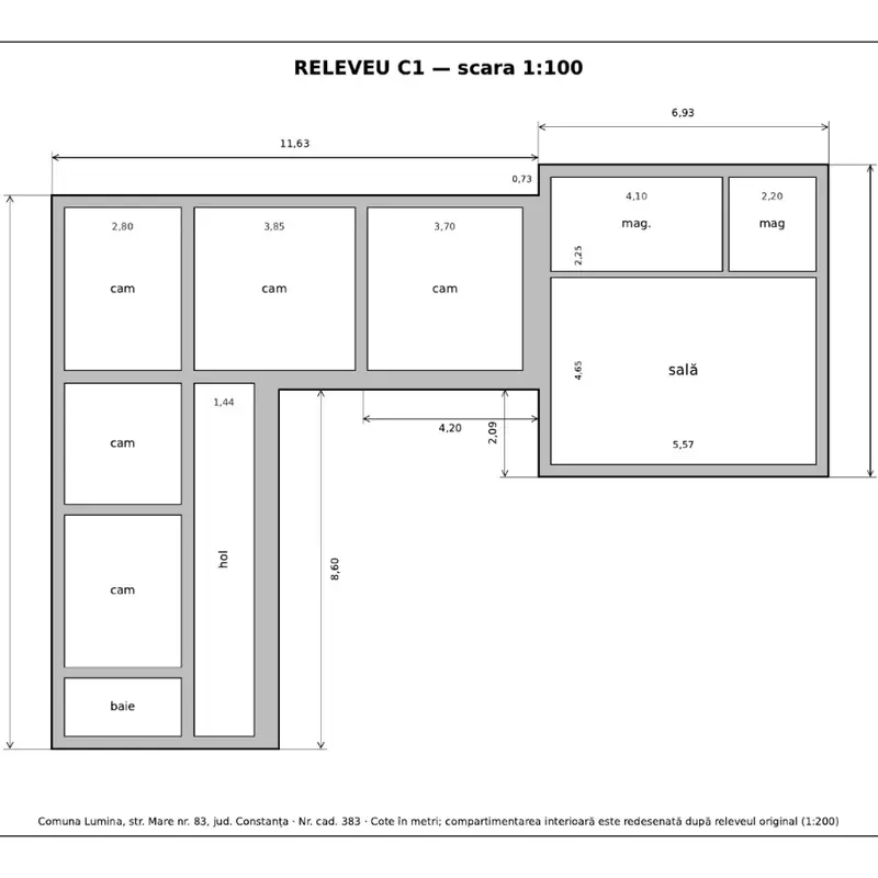 Teren – De Vânzare – Lumina – metri patrati – Când teren în comuna Lumina, pe Strada Mare nr. 83