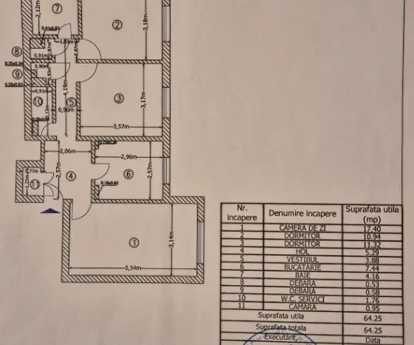 Apartament – De Vânzare – București Sectorul 5 – 3 – camere – Vand apartament 3 camere cf.1 Rahova-Sebastian str.Tutunari
